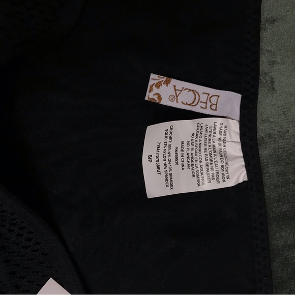 Becca By Rebecca Virtue Colorplay Crochet Hipster Swim Bottom Size S Black - Picture 7 of 14